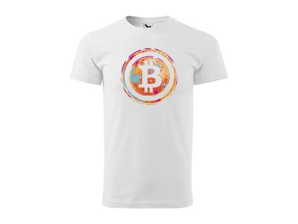 Tričko s motívom Bitcoin farebný
