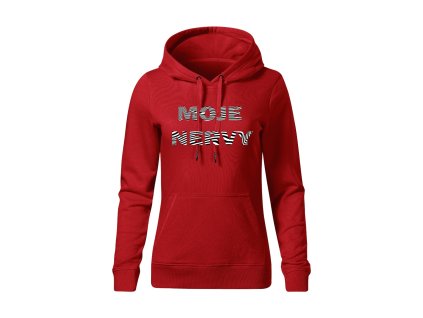 Mikina s kapucňou  s motívom MOJE NERVY