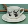 Šálka na kávu s podšálkou motív jeleň 170 ml