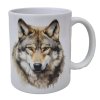 Hrnček keramický s potlačou Vlk hlava 330 ml