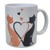 Hrnček keramický s potlačou Mačka srdce 330ml
