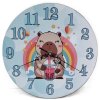 Drevené hodiny  Kapybara ø 25cm