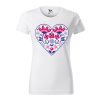 Tričko s folklórnym motívom  Srdce ružové