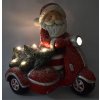 Vianočná dekoracia Santa na motorke