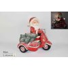 Vianočná dekoracia Santa na motorke