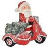 Vianočná dekoracia Santa na motorke
