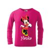 Tričko detské s rozprávkovým motívom Minnie červená bodky