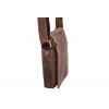 Pánska kožená crossbody tmavohnedý hunter embos 20/16cm