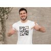 Tričko s motívom QR -kód myš vyšúchané