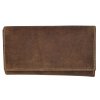 Dámska kožená peňaženka hnedá 18/10cm