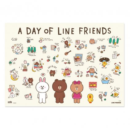 Line Friends - Podložka na písací stôl