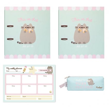 Pusheen - Set 2 zakladačov, plánovaču a peračníka