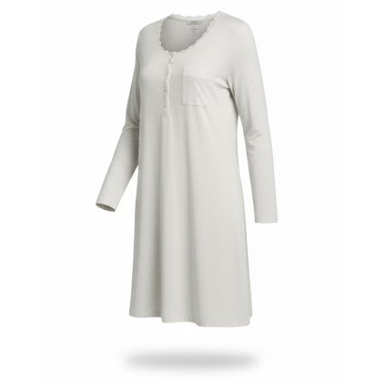 Lace Night dámska nočná košeľa z modalu sivá