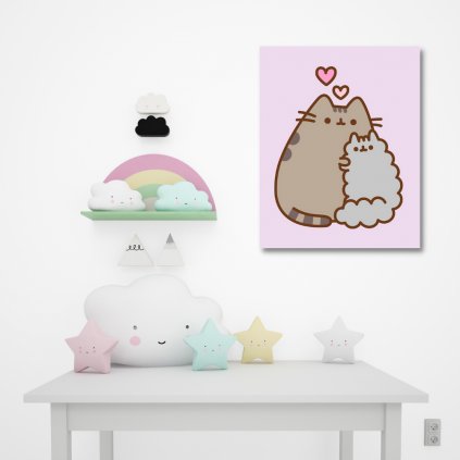 Pusheen - Obraz na plátne 20 x 25 cm