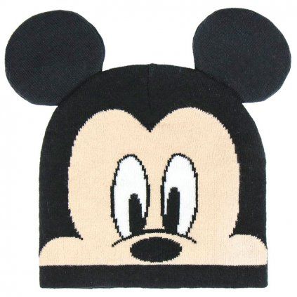 Mickey Mouse detská čierna čiapka s uškami