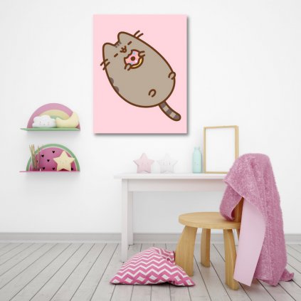 Pusheen - Obraz na plátne 20 x 25 cm