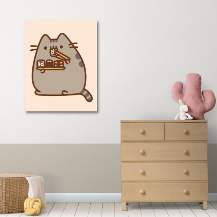 Pusheen - Obraz na plátne 20 x 25 cm