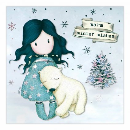 Santoro Gorjuss - Winter Friend - Vianočná pohľadnica s obálkou
