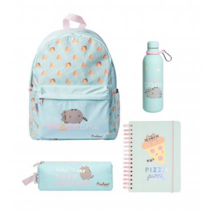 Pusheen - Set batoh,fľaša,peračník a zápisník A5