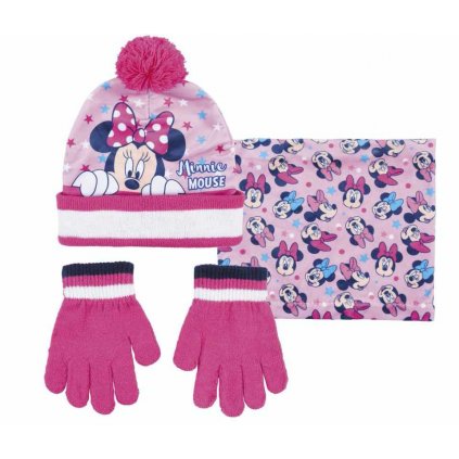 Minnie - Set čiapka, nákrčník a rukavice