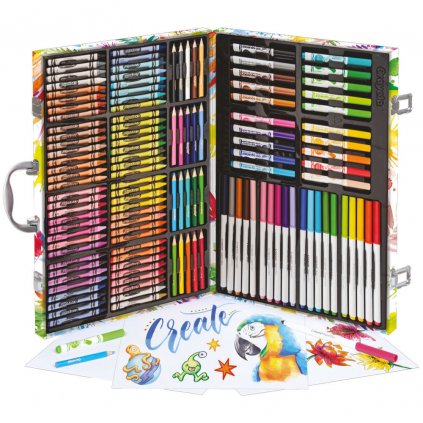 Crayola - Kufrík s pastelkami a fixkami 140ks