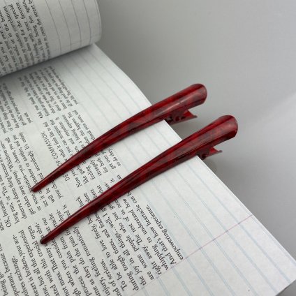 Spona do vlasov veľká - orient červená