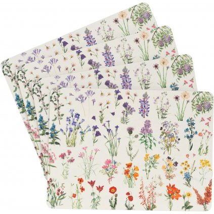 Kokonote korkové priestierané 4ks Flowers