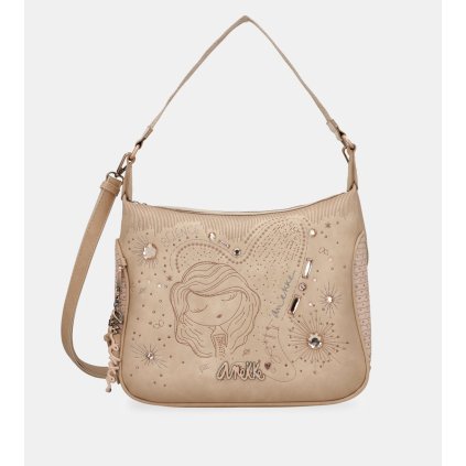 Anekke Studio Nude béžová kabelka na plece s dlhým popruhom