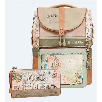 Anekke Butterfly set batoh + peňaženka stredná