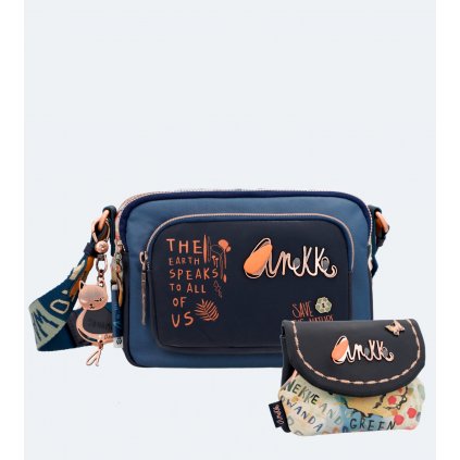 Anekke Pachamama Navy Blue Set crossbody kabelka + peňaženak na mince