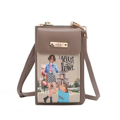 NIKKY by Nicole Lee malá crossbody kabelka a peňaženka 2v1 I Live To Travel