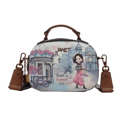 Janet Denese crossbody kabelka Flower City