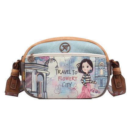 Janet Denese praktická crossbody kabelka Flower City