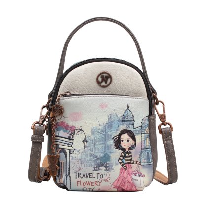 Janet Denese crossbody kabelka štýlová Flower City