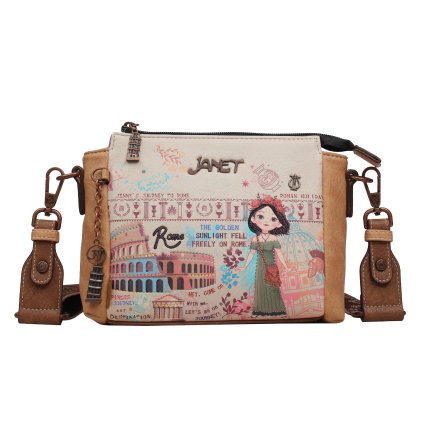 Janet Denese crossbody kabelkaso širokým popruhom Tour Of Rome