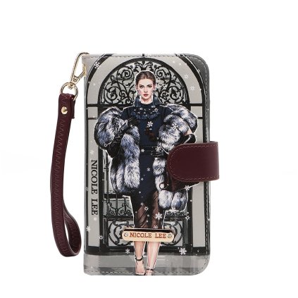 NICOLE LEE sivé puzdro na mobil s pútkom Moda Snowflake