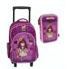 Santoro Gorjuss - Princess - Set školská taška s kolieskami a peračník plný