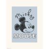 Mickey Mouse modrý print na stenu 30x40 cm