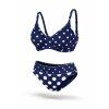 Dots dámske dvojdielne plavky modré
