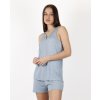 Bamboo - Dámske pyžamo z modalu krátke modré
