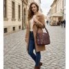 Kimmidoll bordová kabelka a batoh v jednom
