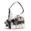 NIKKY by Nicole Lee čierno-biela kabelka na plece s taštičkou Trio