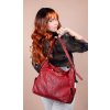 NICOLE LEE burgundy kabelka na plece so sponou Embossed Elegance