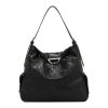 NICOLE LEE čierna kabelka na plece so sponou Embossed Elegance