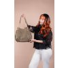 NICOLE LEE olivová kabelka na plece s retiazkou Embossed Elegance