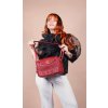 NICOLE LEE dámska kabelka na plece burgundy Embossed Elegance