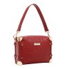 NICOLE LEE burgundy kabelka na plece s dlhým popruhom Embossed Elegance
