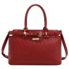NICOLE LEE burgundy kabelka do ruky s dlhým popruhom Embossed Elegance