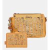 Anekke Pachamama Ochre set crossbody kabelka + peňaženka malá RFID ♻️