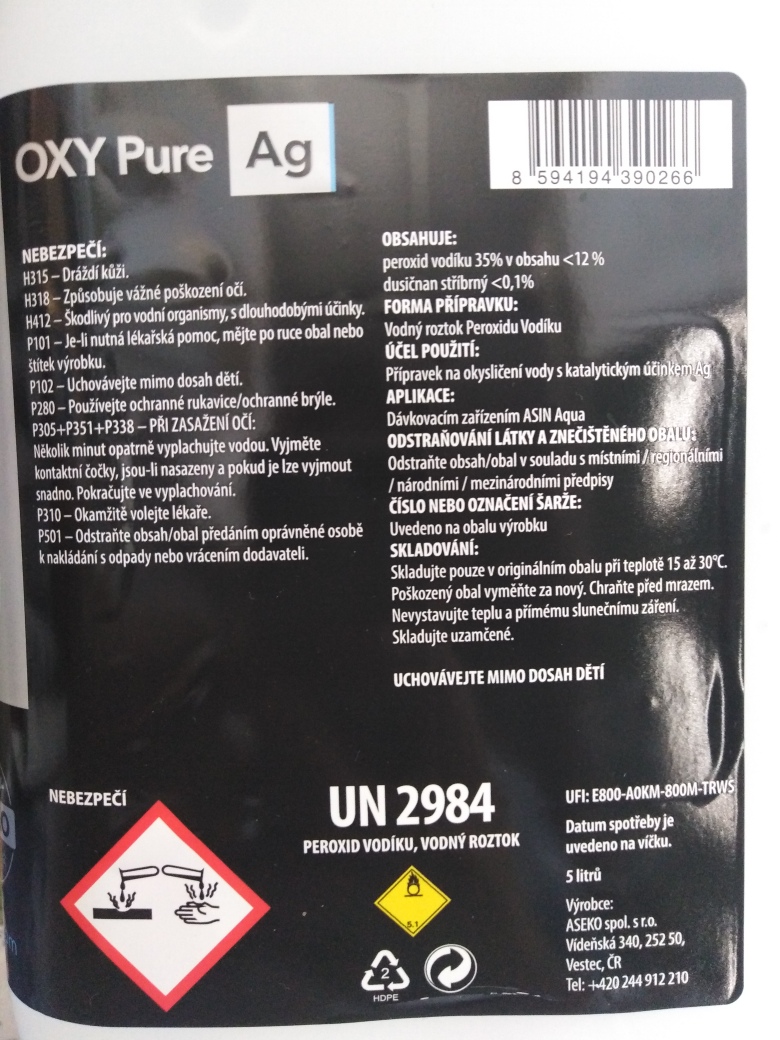 Etiketa Oxypure Ag